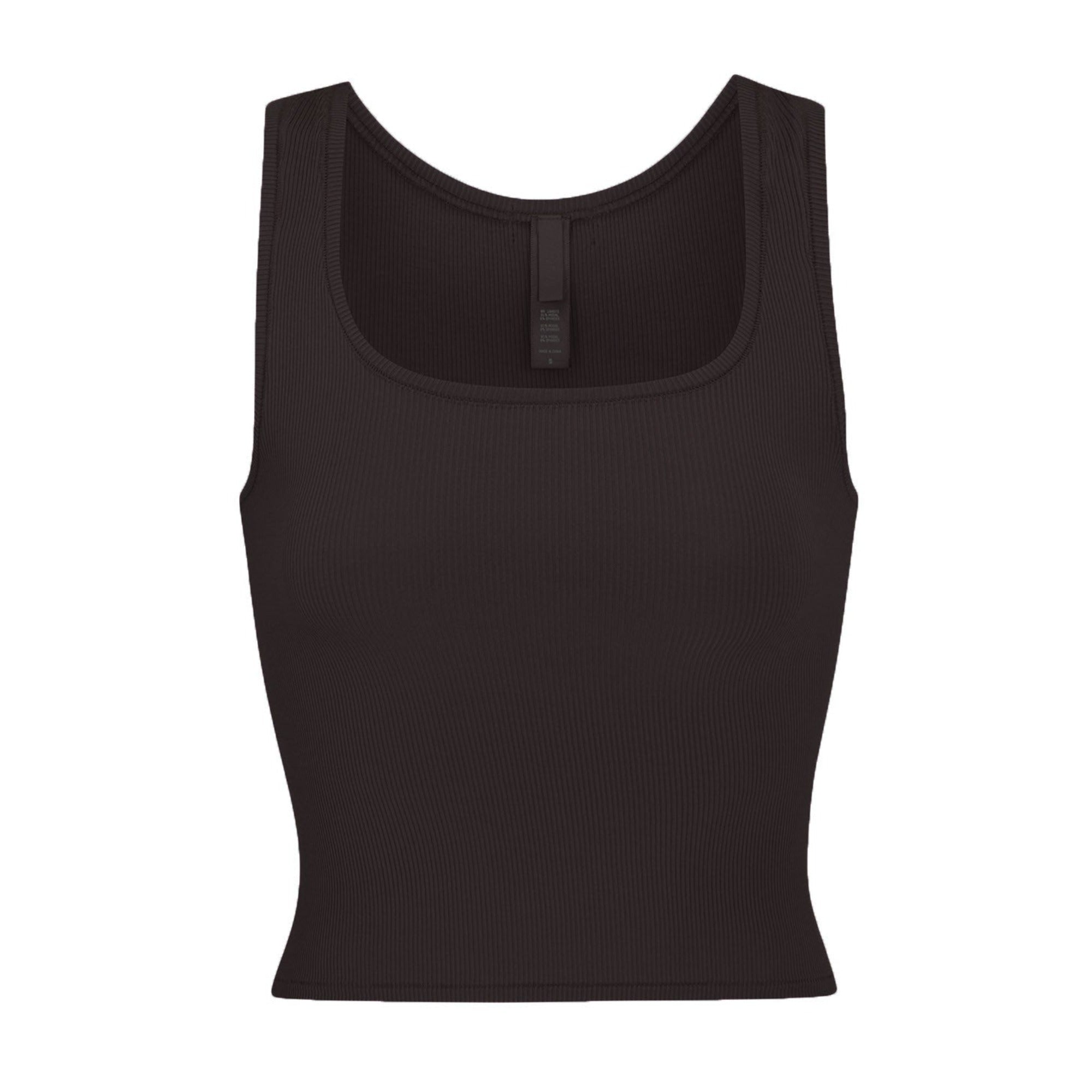 SOFT LOUNGE TANK | ONYX (TANKS, TOPS) LAYS FLAT ON A WHITE BACKGROUND | FLT