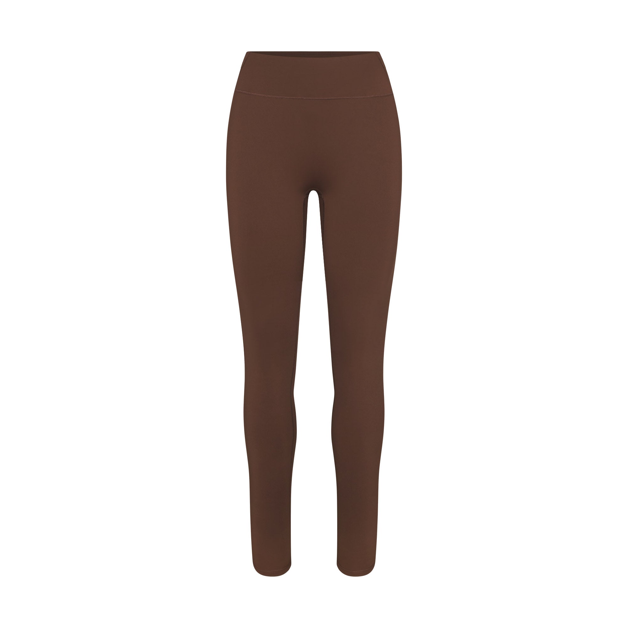 NikeSKIMS MATTE 26" LEGGING | DARK SEPIA FLAT ON A WHITE BACKGROUND | FLT