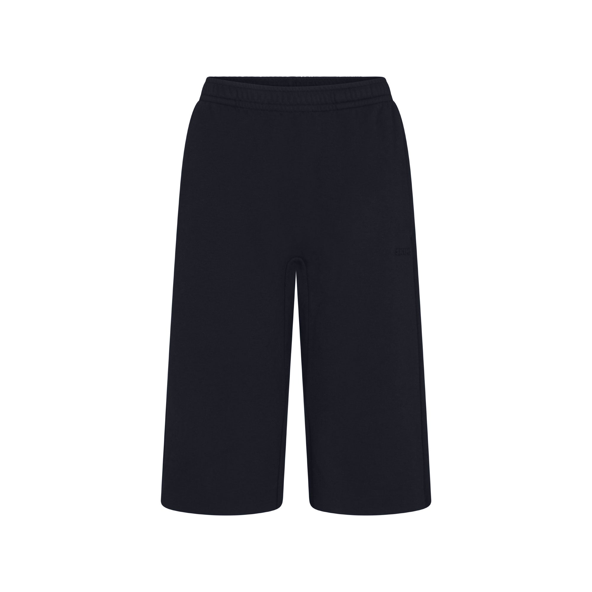COTTON FLEECE LONG SHORT | NAVY & LAYS FLAT ON A WHITE BACKGROUND | FLT