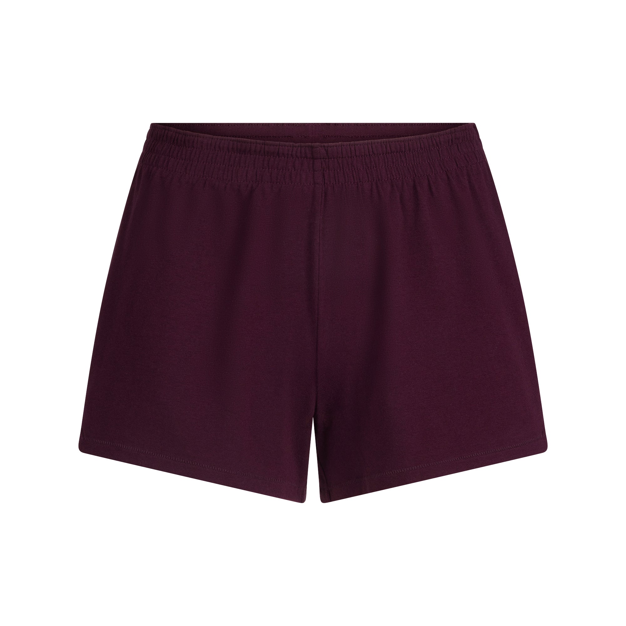 COTTON JERSEY LOOSE SHORT | CURRANT FLAT ON A WHITE BACKGROUND @ | FLT