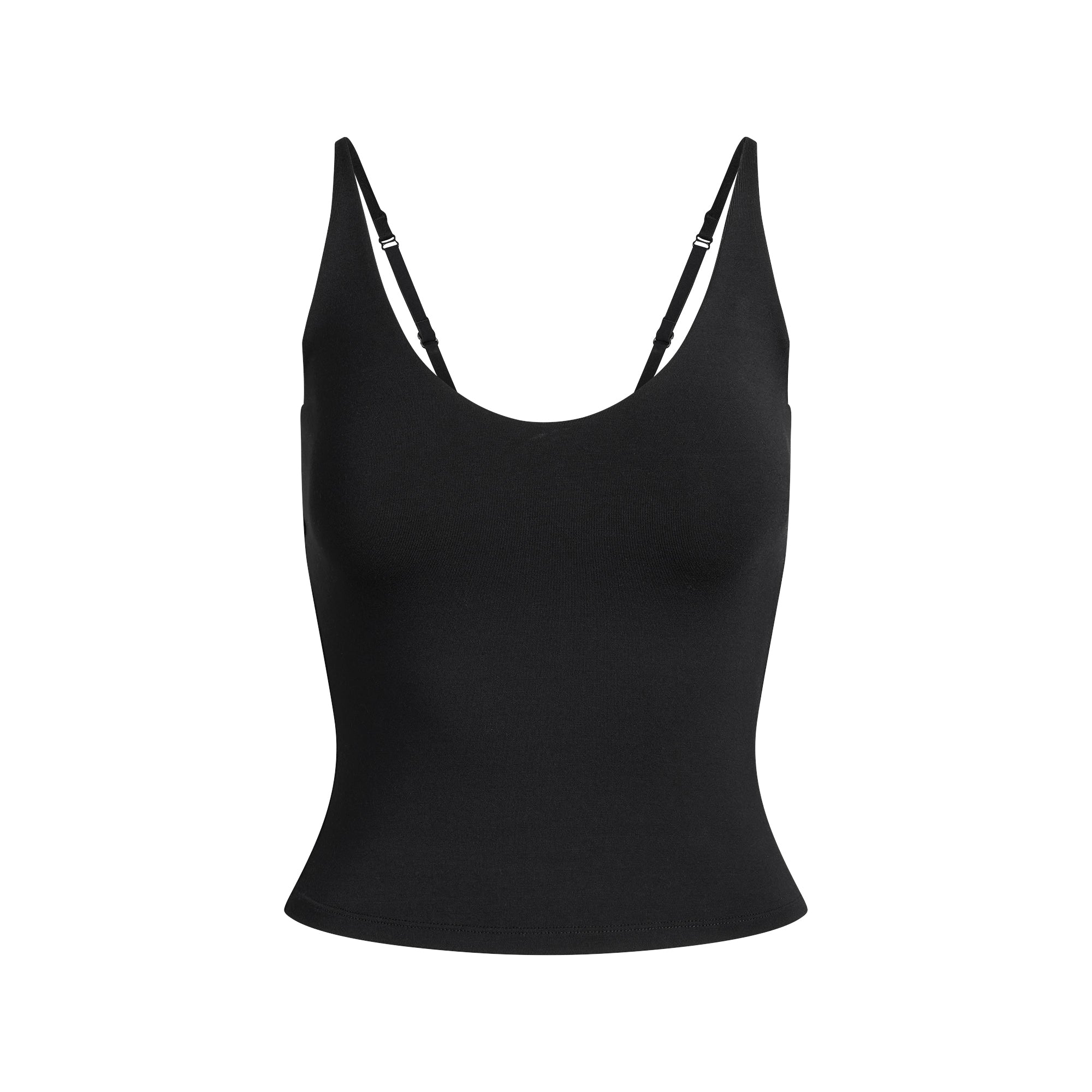 SMOOTH LAYERS SCOOP NECK CAMI | OBSIDIAN FLAT ON A WHITE BACKGROUND | FLT
