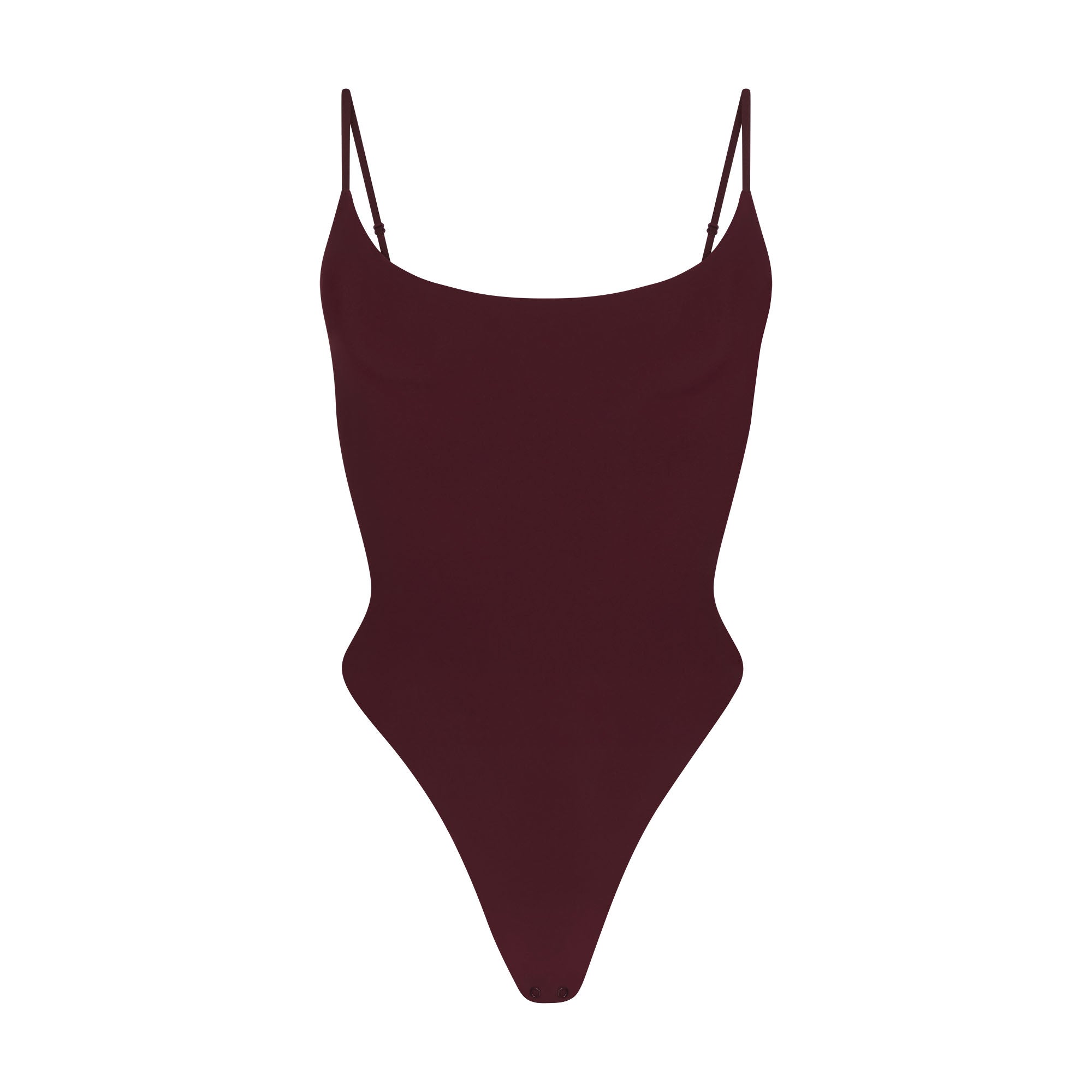 FITS EVERYBODY CAMI BODYSUIT | CURRANT FLAT ON A WHITE BACKGROUND | FLT