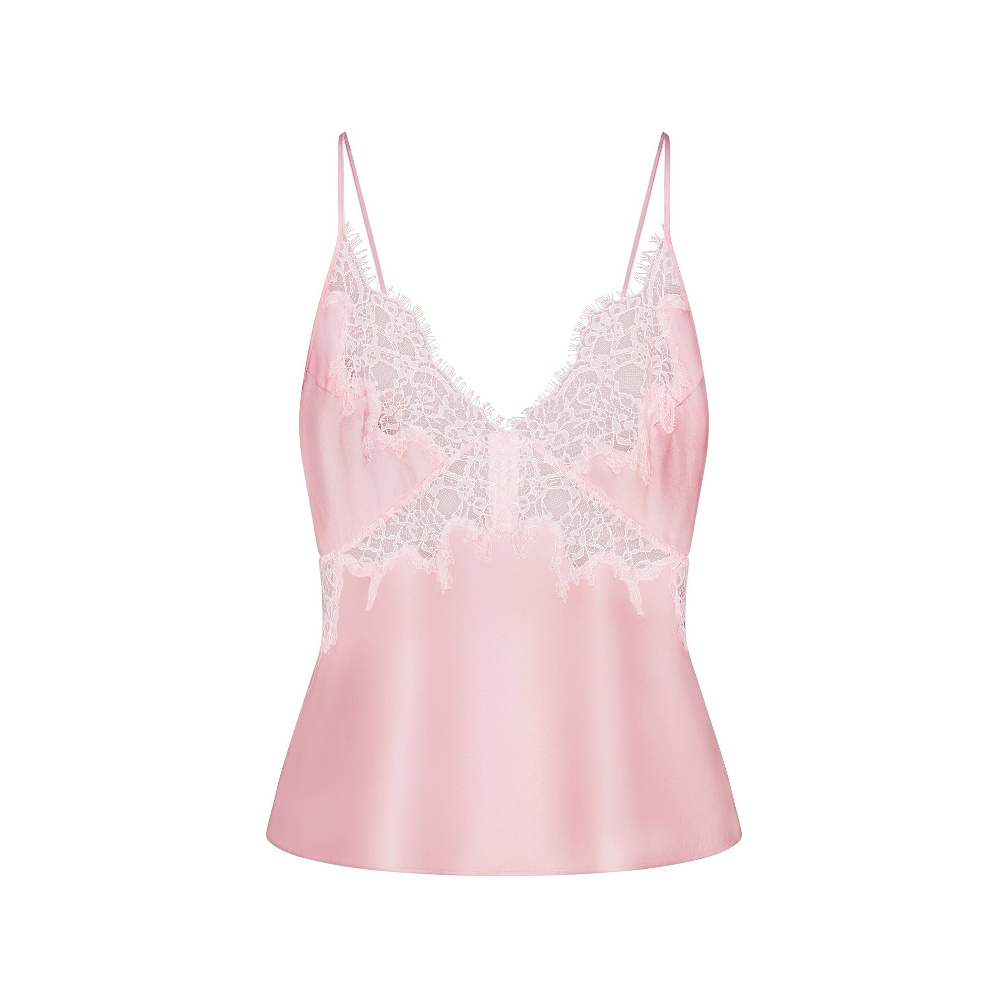 SILK LACE CAMI | PEONY TONAL FLAT ON A WHITE BACKGROUND | FLT