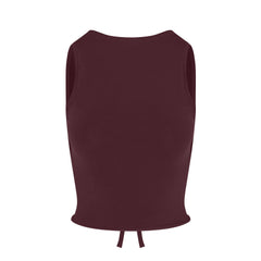 COTTON JERSEY TIE BACK TANK | CURRANT FLAT ON A WHITE BACKGROUND | FLT