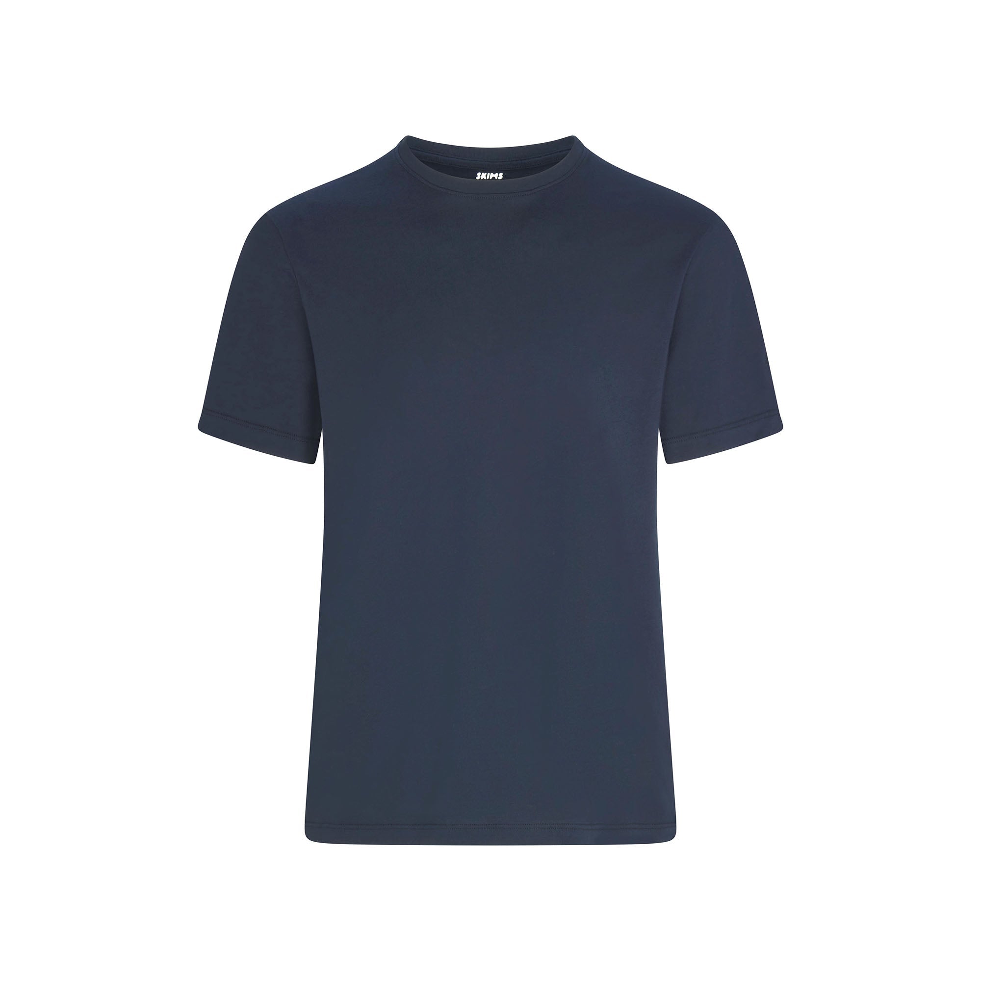 SKIMS COTTON MENS CLASSIC T-SHIRT | NAVYFLAT ON A WHITE BACKGROUND | FLT