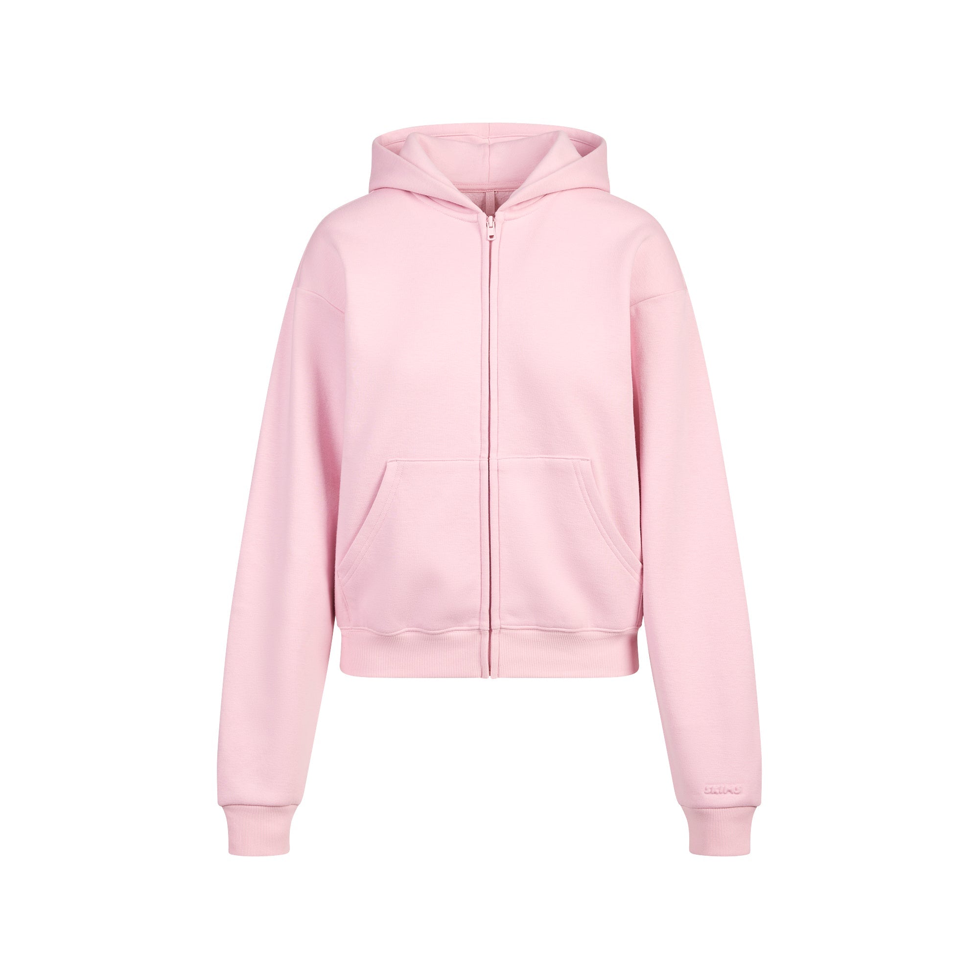 COTTON FLEECE CLASSIC ZIP UP HOODIE | HALITE FLAT ON A WHITE BACKGROUND | FLT