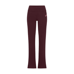 COTTON JERSEY LOGO FOLDOVER PANT | CURRANT & LAYS FLAT ON A WHITE BACKGROUND | FLT