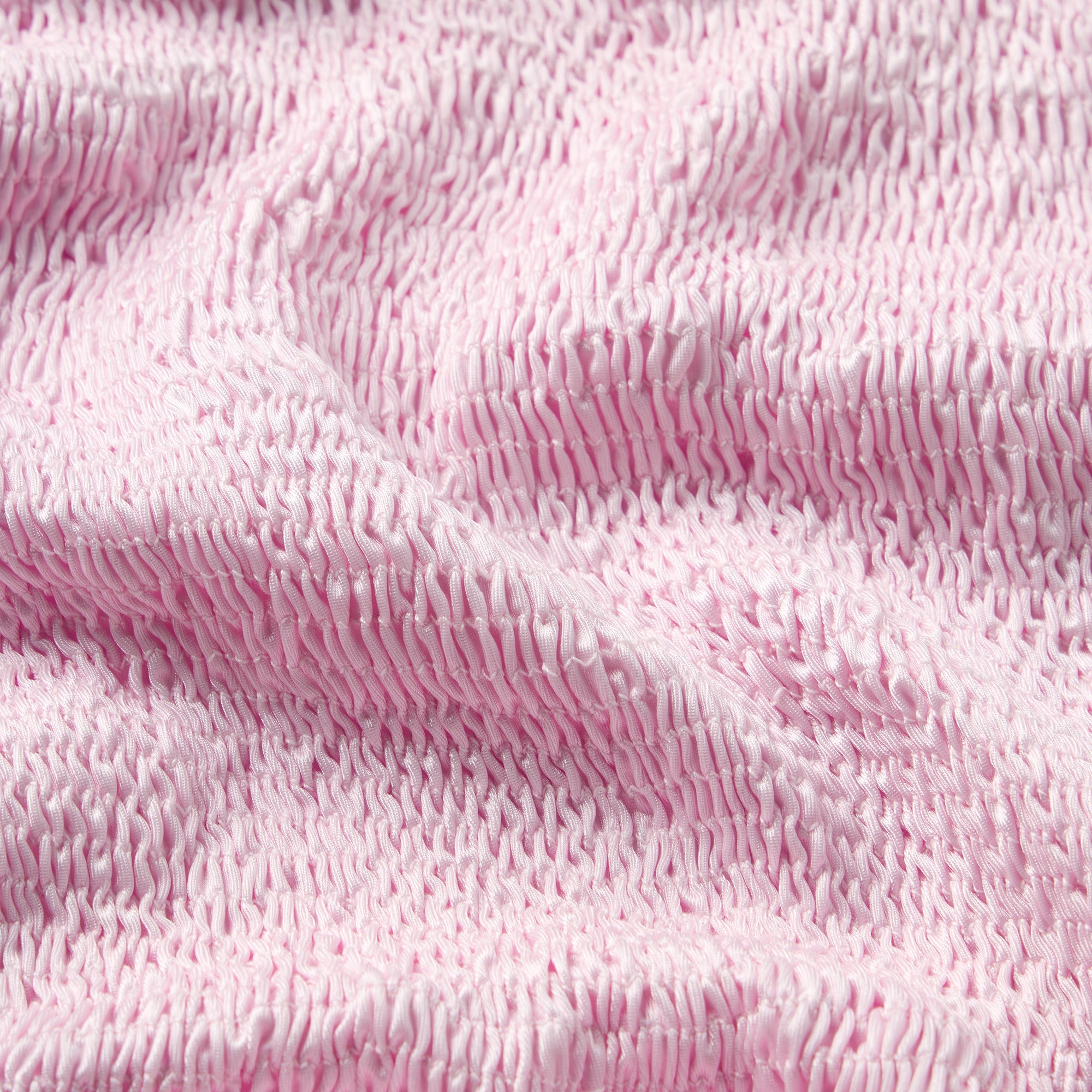 SATIN SWIM SMOCKED CHEEKY TANGA BIKINI BOTTOM | CHERRY BLOSSOM ADDITIONAL FABRIC DETAILS