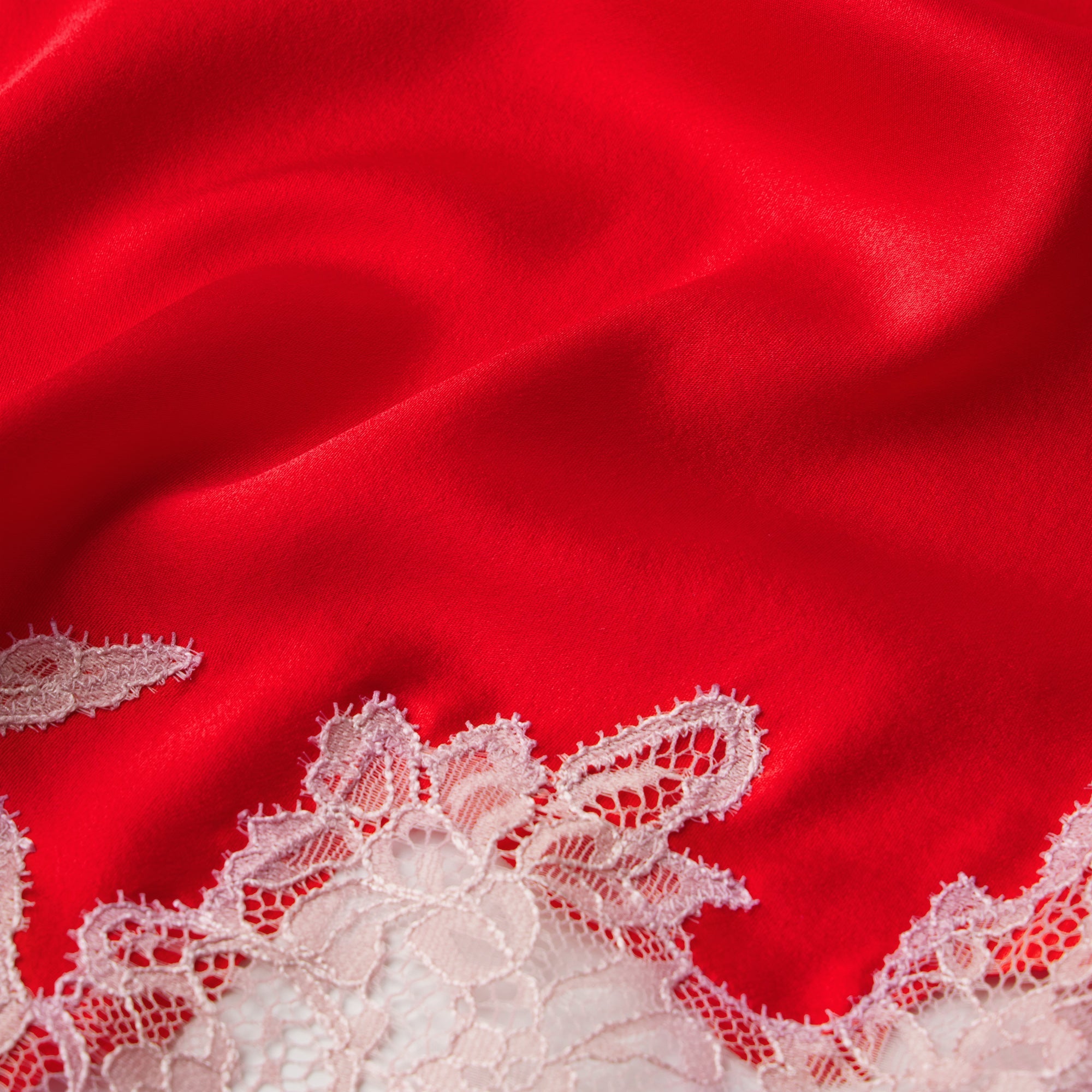 SILK LACE STRAIGHT LEG PANT | RUBY CONTRAST ADDITIONAL FABRIC DETAILS