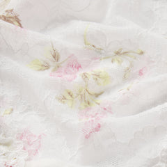 STRETCH LACE RUFFLE UNLINED BRA | SNOW VINTAGE FLORAL PRINT ADDITIONAL FABRIC DETAILS