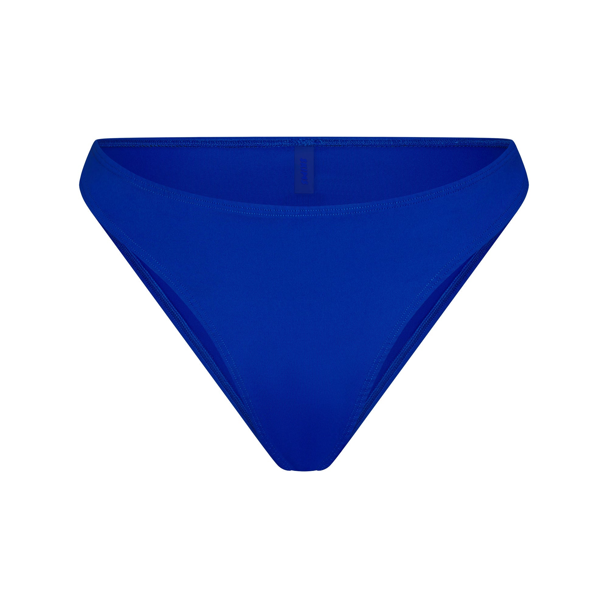 ICONIC SWIM HIGH LEG BIKINI BOTTOM | COBALT FLAT ON A WHITE BACKGROUND | FLT