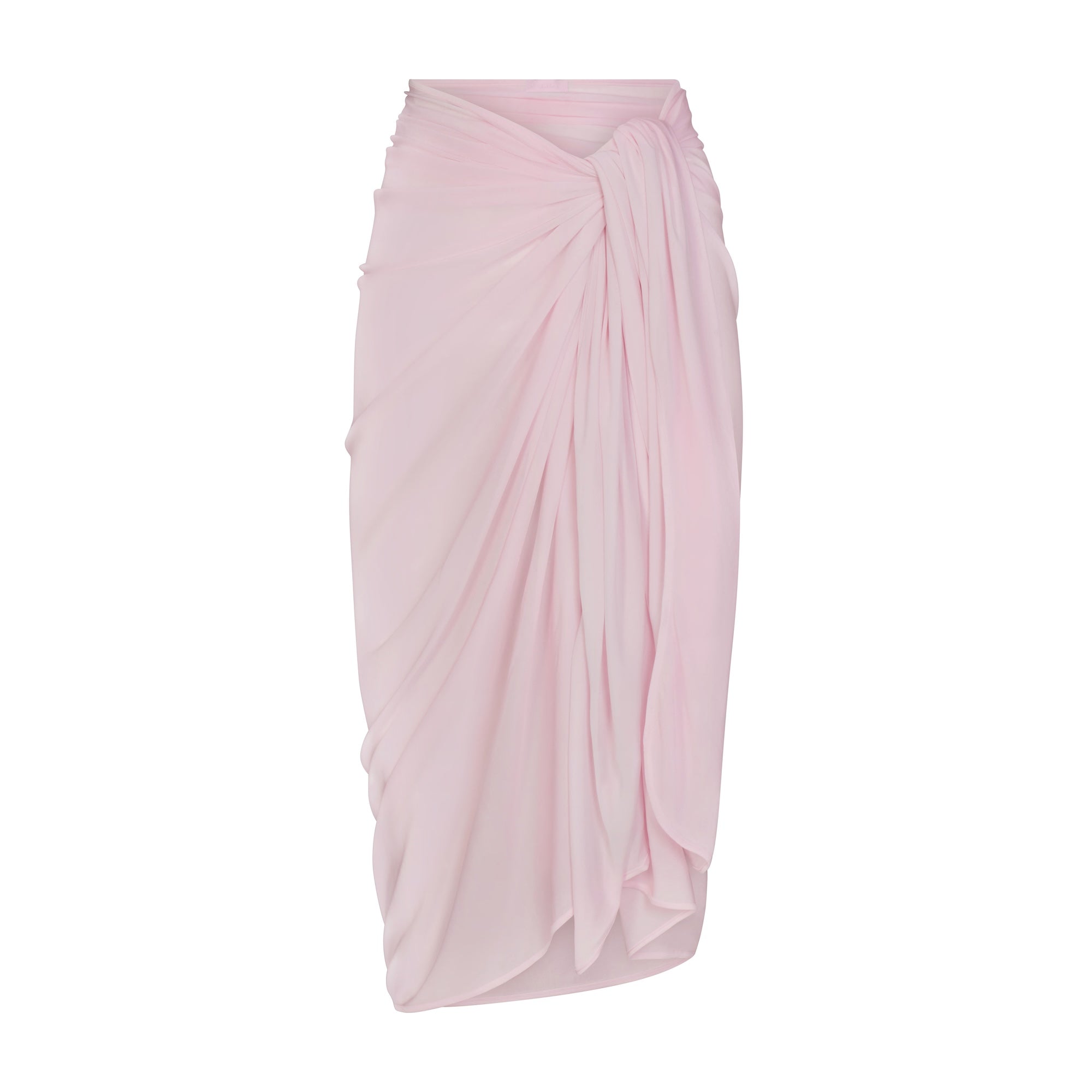 SWIM COVER-UPS SHEER SARONG | SOFT BLUSH FLAT ON A WHITE BACKGROUND | FLT