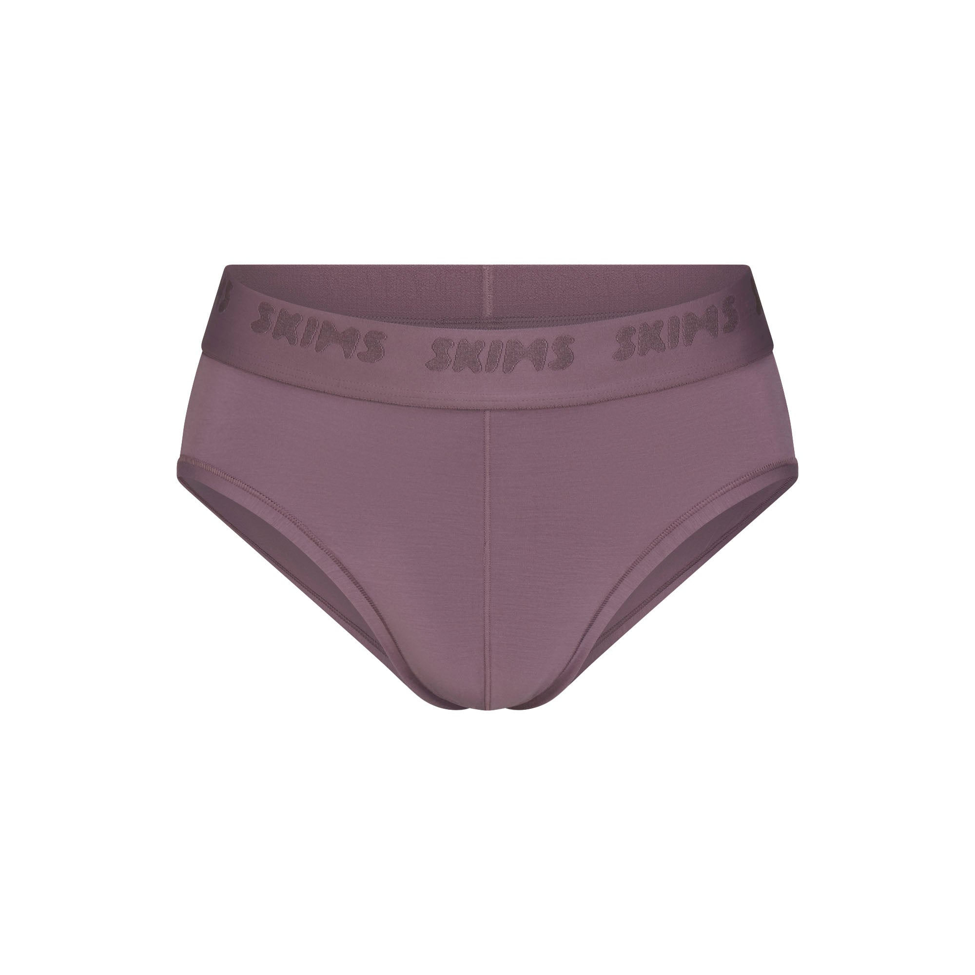 SKIMS STRETCH MENS BRIEF 3-PACK | IRIS HEATHER MULTI & LAYS FLAT ON A WHITE BACKGROUND | FLT