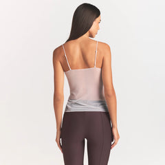 ULTRA FINE MESH CAMI | BARELY PINK ON A MODEL SIDE VIEW @ | FOCUS: 0.0, 1.0, 0.9