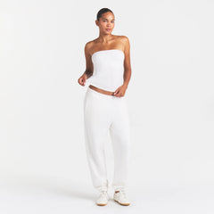 COTTON JERSEY TUBE TOP | MARBLE ON A MODEL FRONT VIEW @ | FOCUS: 0.0, 1.0, 0.9